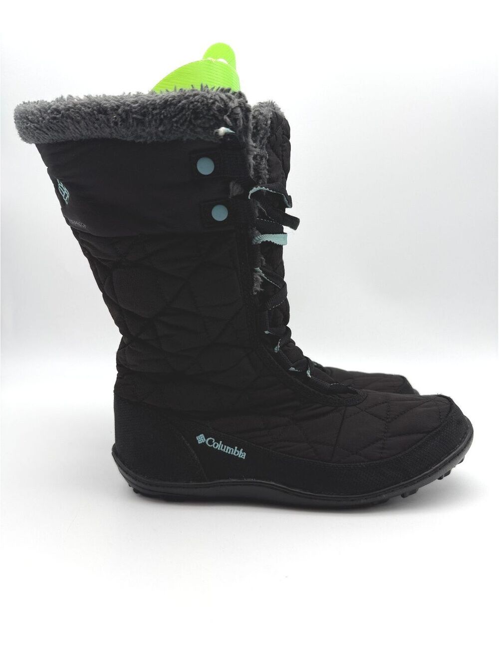 Columbia Minx Mid II Omni-Heat Waterproof Boots Youth 7 Fits Womens 8 Black Teal